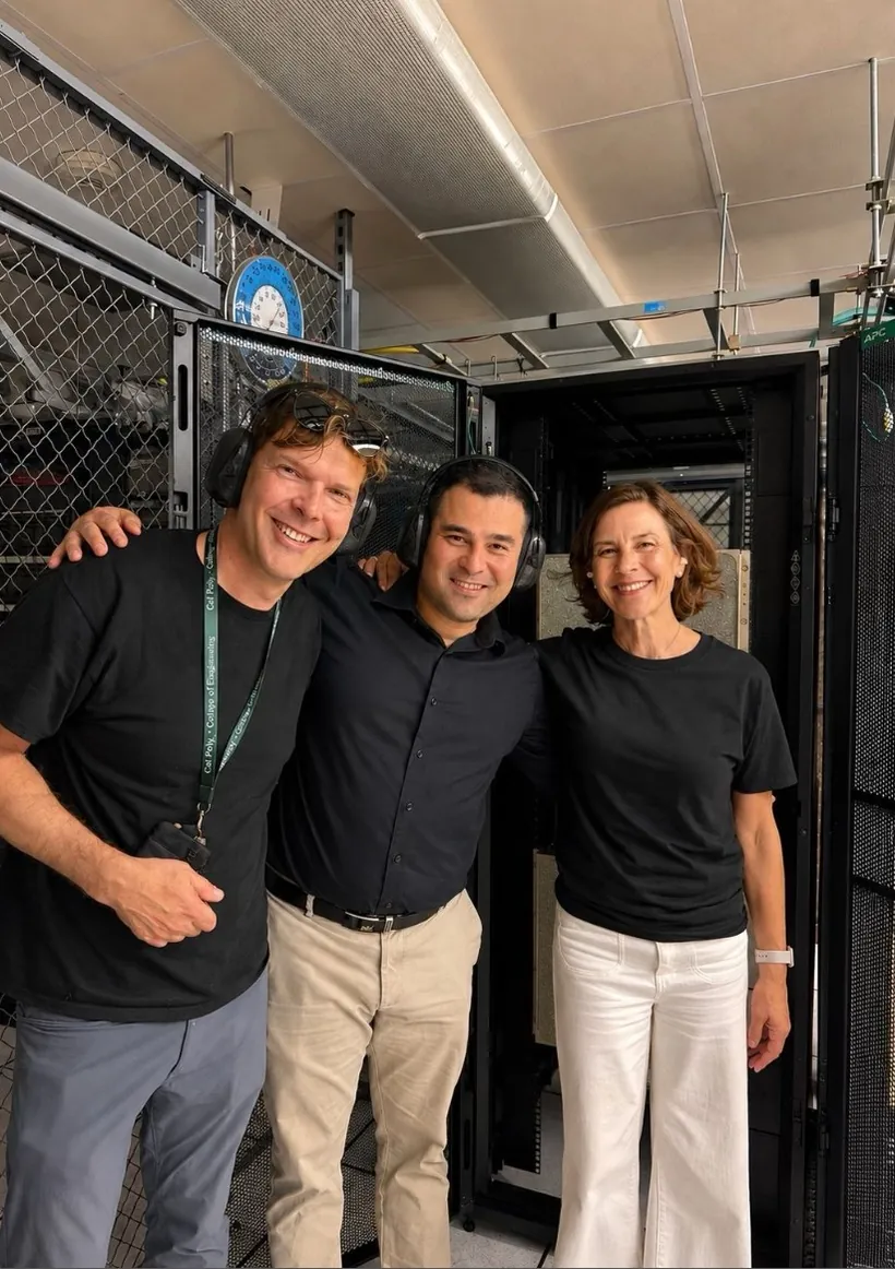 John Khazraee at Cal Poly's new AI data center